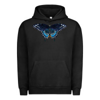 Pigment Black Black Swallowtail Butterfly Urban Hoodie - LillyAllenDesigns