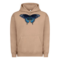 Pigment Burro Black Swallowtail Butterfly Urban Hoodie - LillyAllenDesigns