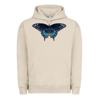 Pigment French Oak Black Swallowtail Butterfly Urban Hoodie - LillyAllenDesigns