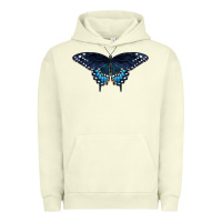Pigment Pistachio Black Swallowtail Butterfly Urban Hoodie - LillyAllenDesigns