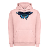 Pigment Salmon Black Swallowtail Butterfly Urban Hoodie - LillyAllenDesigns