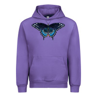 Tulip Black Swallowtail Butterfly Urban Hoodie - LillyAllenDesigns