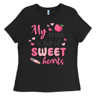 Black my class is full of sweet hearts Ladies Tee - MaliasSmallBusiness