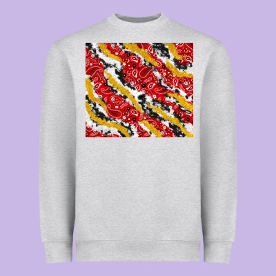 Bandana And Cowhide Pattern Heavyweight Sweatshirt Designed By Tumblerdesignbyshophia