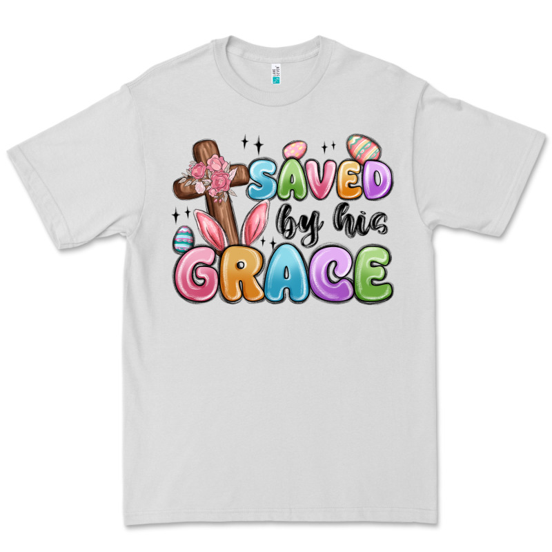 Saved By His Grace Premium Tee by MaliasSmallBusiness | Teevron