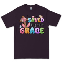 Plum saved by his grace Premium Tee - MaliasSmallBusiness