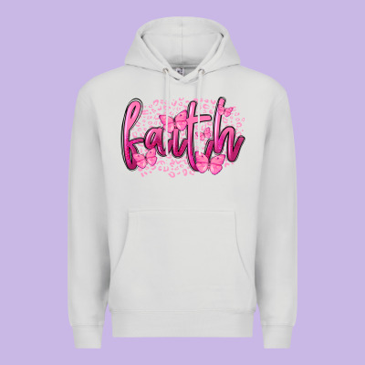 Faith Breast Cancer Premium Hoodie Designed By Fadigitalartstudio