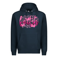Navy Faith Breast Cancer Premium Hoodie - FaDigitalArtStudio