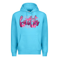 Ocean Blue Faith Breast Cancer Premium Hoodie - FaDigitalArtStudio