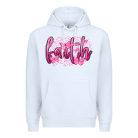 White Faith Breast Cancer Premium Hoodie - FaDigitalArtStudio