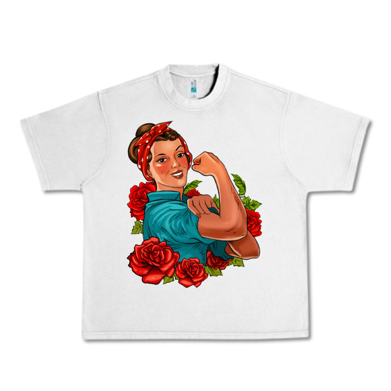 Hispanic Strong Woman With Roses Urban Heavy Tee by Jasminsmagicworld | Teevron
