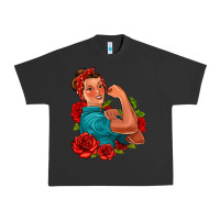 Pigment Black hispanic strong woman with roses Urban Heavy Tee - Jasminsmagicworld