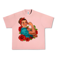 Salmon hispanic strong woman with roses Urban Heavy Tee - Jasminsmagicworld