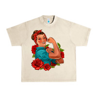 Sandshell hispanic strong woman with roses Urban Heavy Tee - Jasminsmagicworld