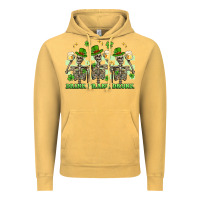 Vintage Mustard st. patrick's day skeletons drink drank drunk Vintage Hoodie - Artiststas