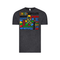 Vintage Black autism awareness typography Vintage Tee - Artiststas