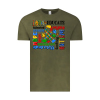 Vintage Olive autism awareness typography Vintage Tee - Artiststas