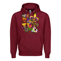 Burgundy louisiana map love Zipper Hoodie - OliviaCreatesArt