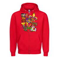 Red louisiana map love Zipper Hoodie - OliviaCreatesArt