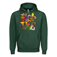 Sports Green louisiana map love Zipper Hoodie - OliviaCreatesArt