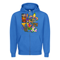 True Royal louisiana map love Zipper Hoodie - OliviaCreatesArt