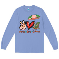 Colony Blue Peace love summer Long Sleeve Tee - NancyCooperArtShop