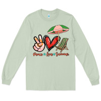 Matcha Peace love summer Long Sleeve Tee - NancyCooperArtShop