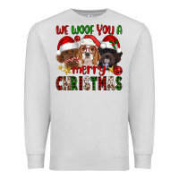 Dove Grey We Woof You A Merry Christmas Premium Sweatshirt - FaDigitalArtStudio