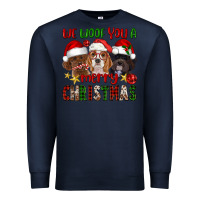 Navy We Woof You A Merry Christmas Premium Sweatshirt - FaDigitalArtStudio