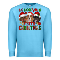 Ocean Blue We Woof You A Merry Christmas Premium Sweatshirt - FaDigitalArtStudio