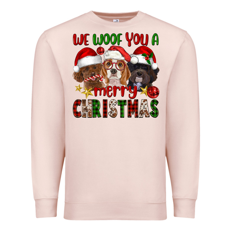 We Woof You A Merry Christmas Premium Sweatshirt by FaDigitalArtStudio | Teevron