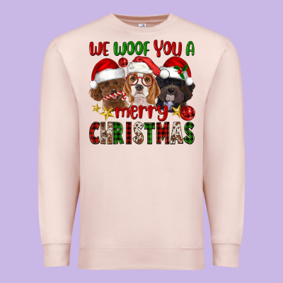 We Woof You A Merry Christmas Premium Sweatshirt Designed By Fadigitalartstudio