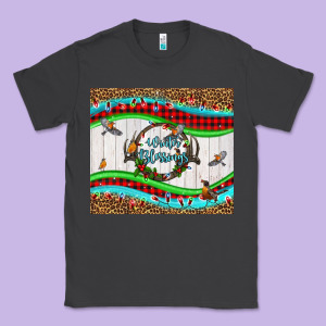 Winter Blessings Leopard Classic Tee Designed By Lillyallendesigns