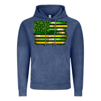 Vintage Denim st patrick's day american flag Vintage Hoodie - Artiststas
