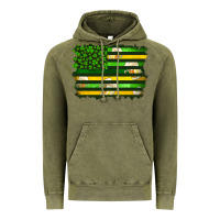 Vintage Olive st patrick's day american flag Vintage Hoodie - Artiststas