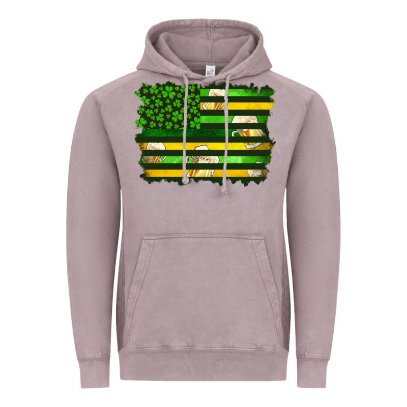 St Patrick's Day American Flag Vintage Hoodie by Artiststas | Teevron