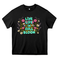 Black live life in full bloom Heavy Core Tee - MaliasSmallBusiness