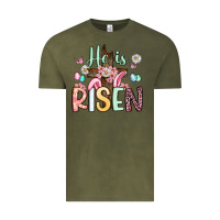 Vintage Olive he is risen Vintage Tee - Artiststas