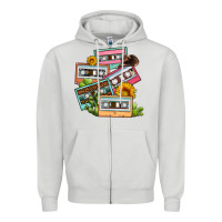 Dove Grey 90s country caassette tapes Zipper Hoodie - OliviaCreatesArt