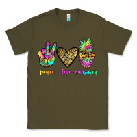 Army Green peace love summer Classic Tee - JahusDesignShop