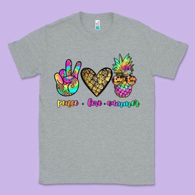 Peace Love Summer Classic Tee Designed By Jahusdesignshop