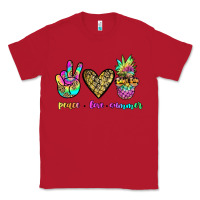 Red peace love summer Classic Tee - JahusDesignShop