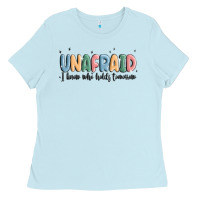 Baby Blue unafraid Ladies Tee - MaliasSmallBusiness