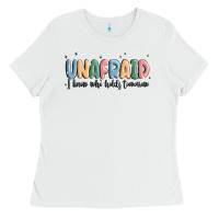 White unafraid Ladies Tee - MaliasSmallBusiness