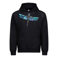 Black Blue Dragonfly Urban Hoodie - LillyAllenDesigns