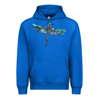 Cobalt Blue Dragonfly Urban Hoodie - LillyAllenDesigns