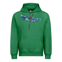 Emerald Blue Dragonfly Urban Hoodie - LillyAllenDesigns