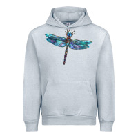 Heather Grey Blue Dragonfly Urban Hoodie - LillyAllenDesigns