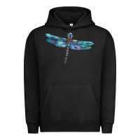 Pigment Black Blue Dragonfly Urban Hoodie - LillyAllenDesigns