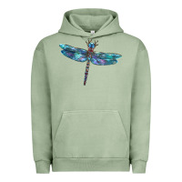 Pigment Oil Green Blue Dragonfly Urban Hoodie - LillyAllenDesigns